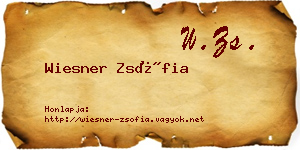 Wiesner Zsófia névjegykártya