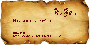 Wiesner Zsófia névjegykártya